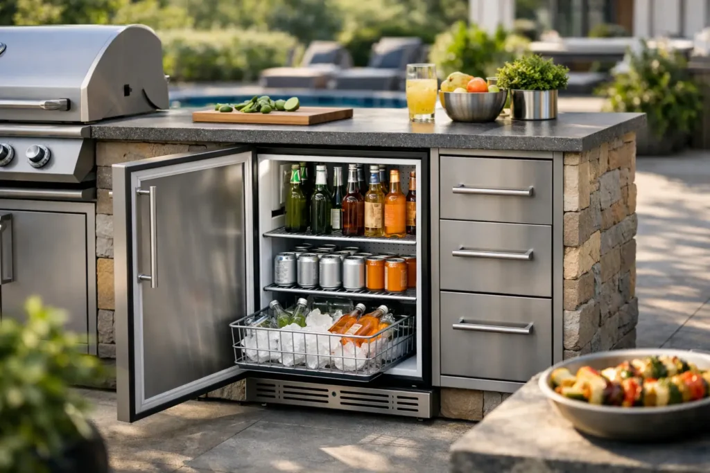 Choosing an Outdoor Kitchen Fridge Cabinet